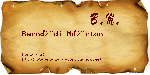 Barnódi Márton névjegykártya
